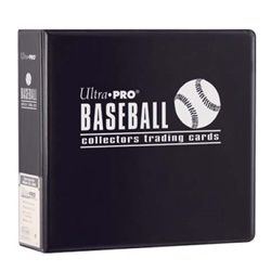 ULTRA PRO 3 IN BINDER BASEBALL BLACK