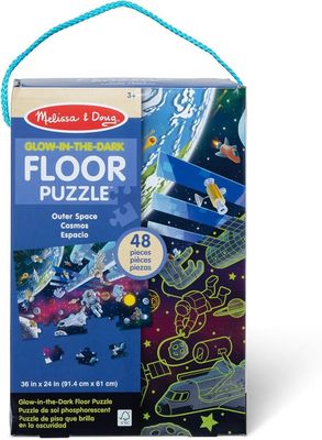 OUTER SPACE GLOW IN THE DARK FLOOR PUZZLE