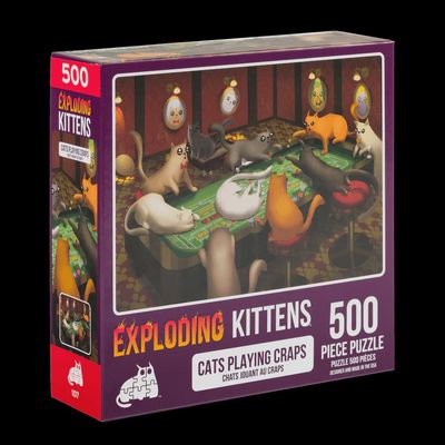CATS PLAYING CRAPS 500PC PUZZLE