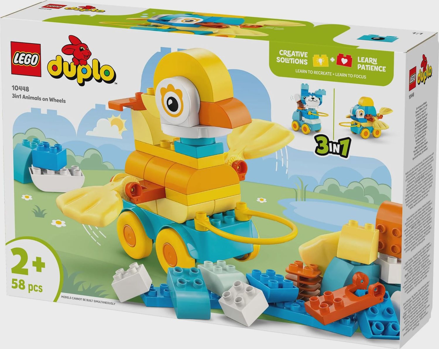 LEGO DUPLO 3 IN 1 ANIMALS ON WHEELS