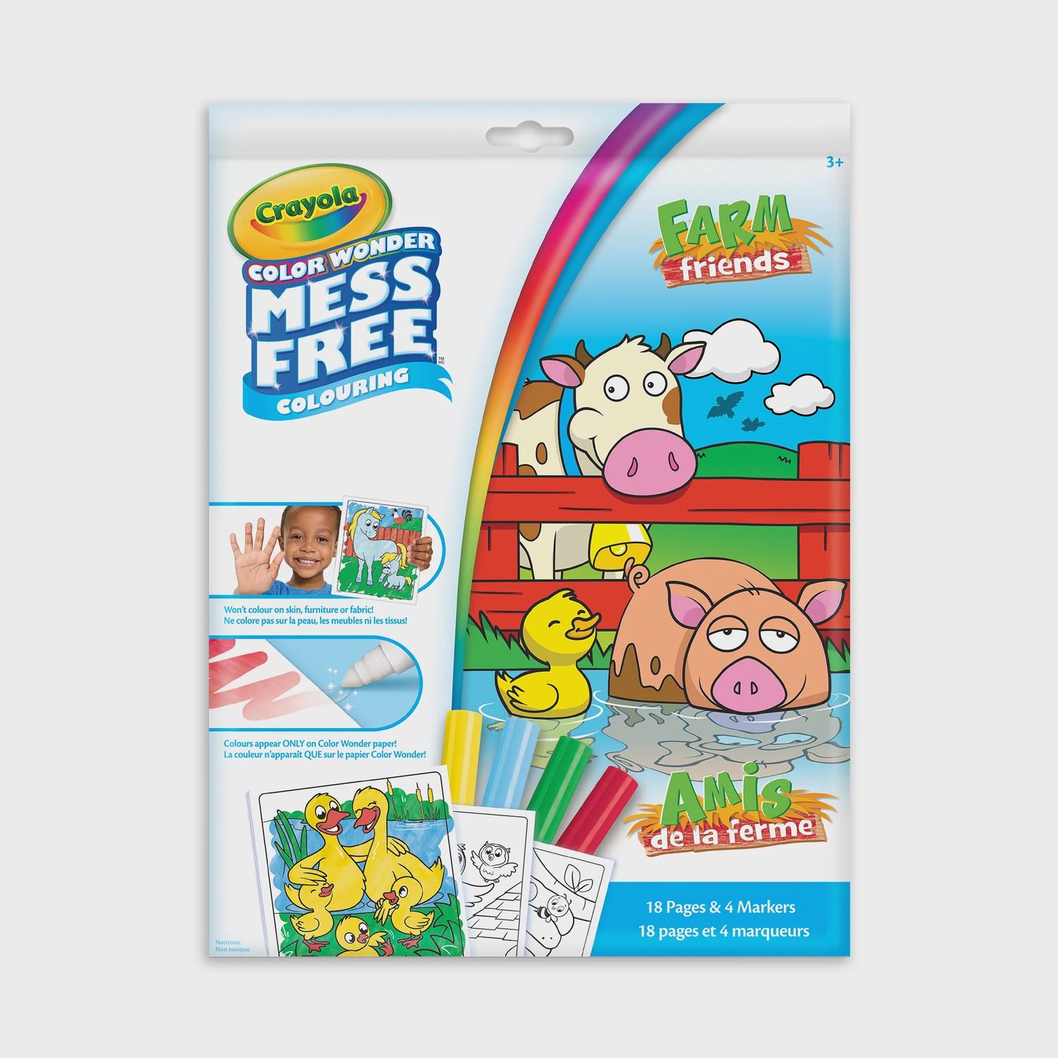 COLOR WONDER FARM FRIENDS MESS-FREE COLOURING PAGES &amp; MARKERS
