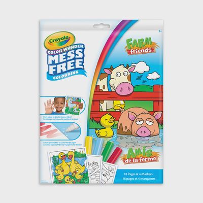 COLOR WONDER FARM FRIENDS MESS-FREE COLOURING PAGES &amp; MARKERS