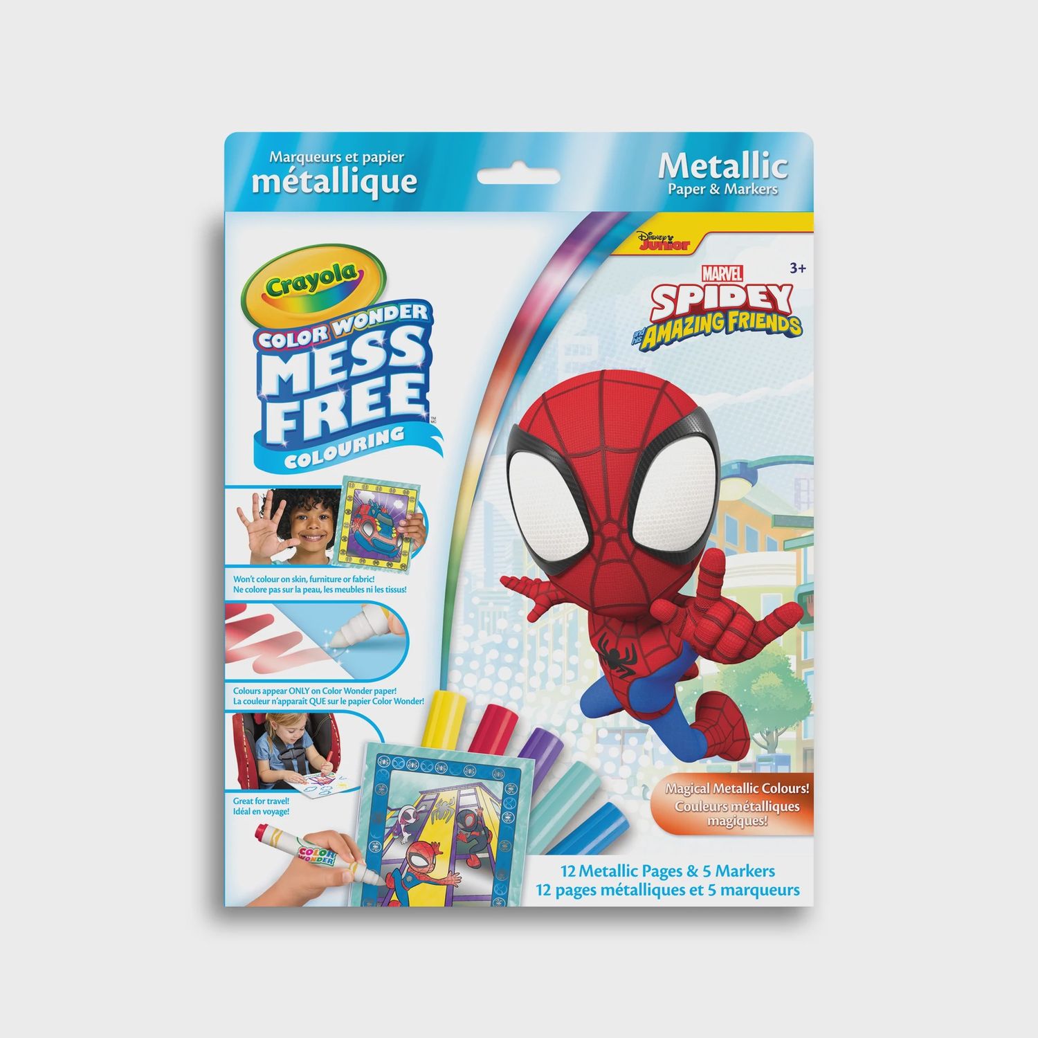 COLOR WONDER SPIDEY &amp; FRIENDS METALLIC PAPER &amp; MARKERS KIT