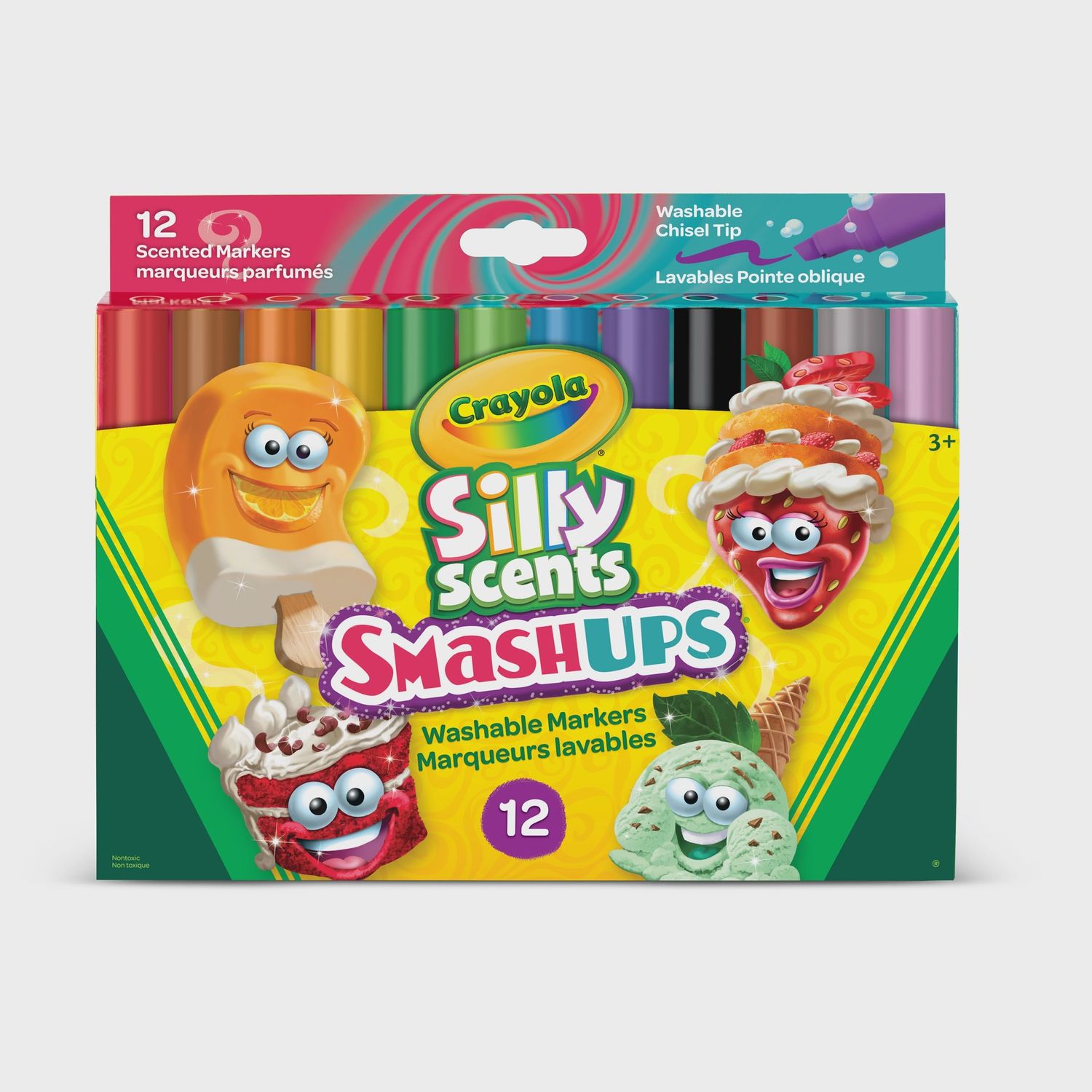 CRAYOLA SILLY SCENTS SMASH-UPS WASHABLE MARKERS 12CT
