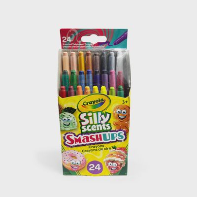 CRAYOLA SILLY SCENTS SMASH-UPS MINI TWISTABLES CRAYONS 24CT