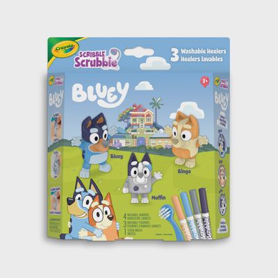 CRAYOLA BLUEY SCRIBBLE SCRUBBIE PLAYSET 3CT