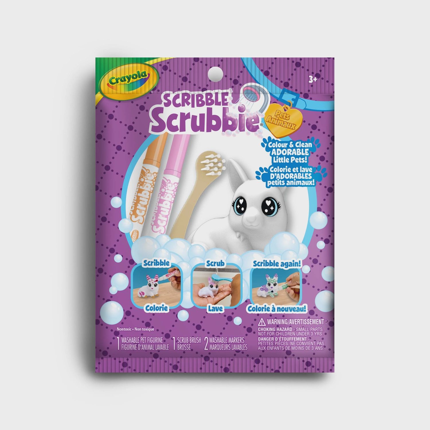 CRAYOLA SCRIBBLE SCRUBBIE PETS 1CT BAG
