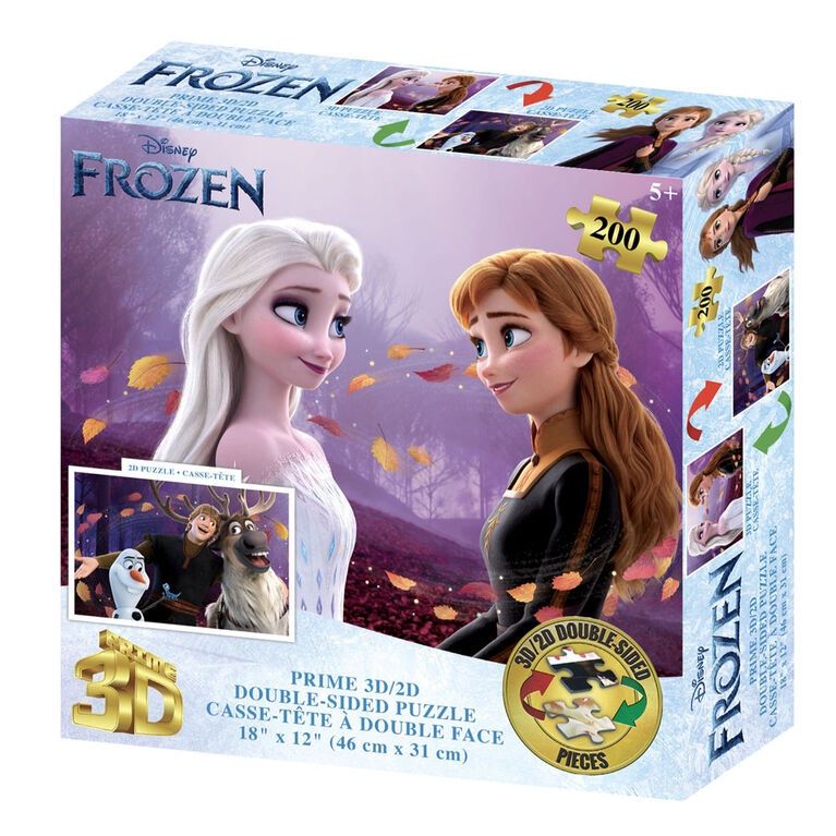 3D/2D PUZZLE 12X18, NAME: DISNEY FROZEN 200PC