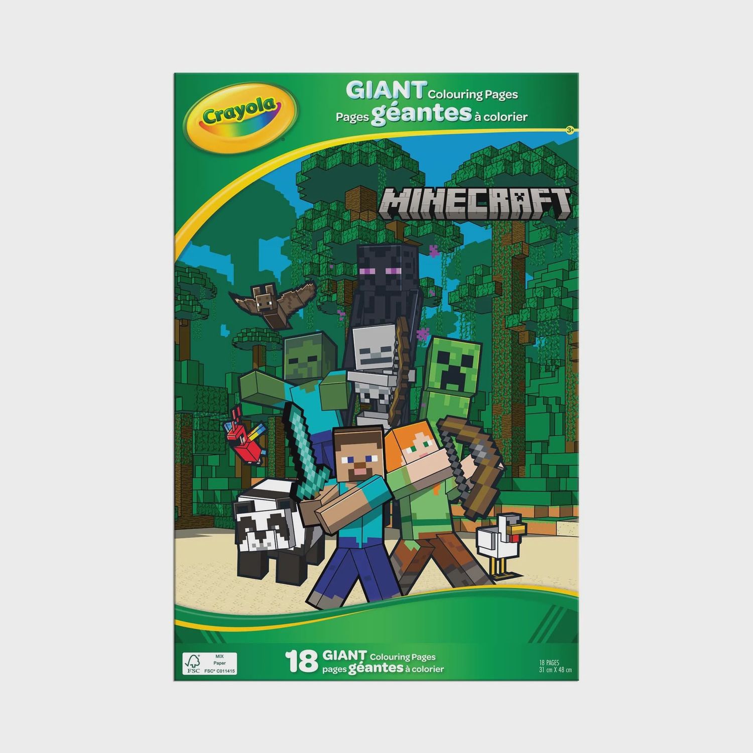 GIANT COLOURING PAGES MINECRAFT