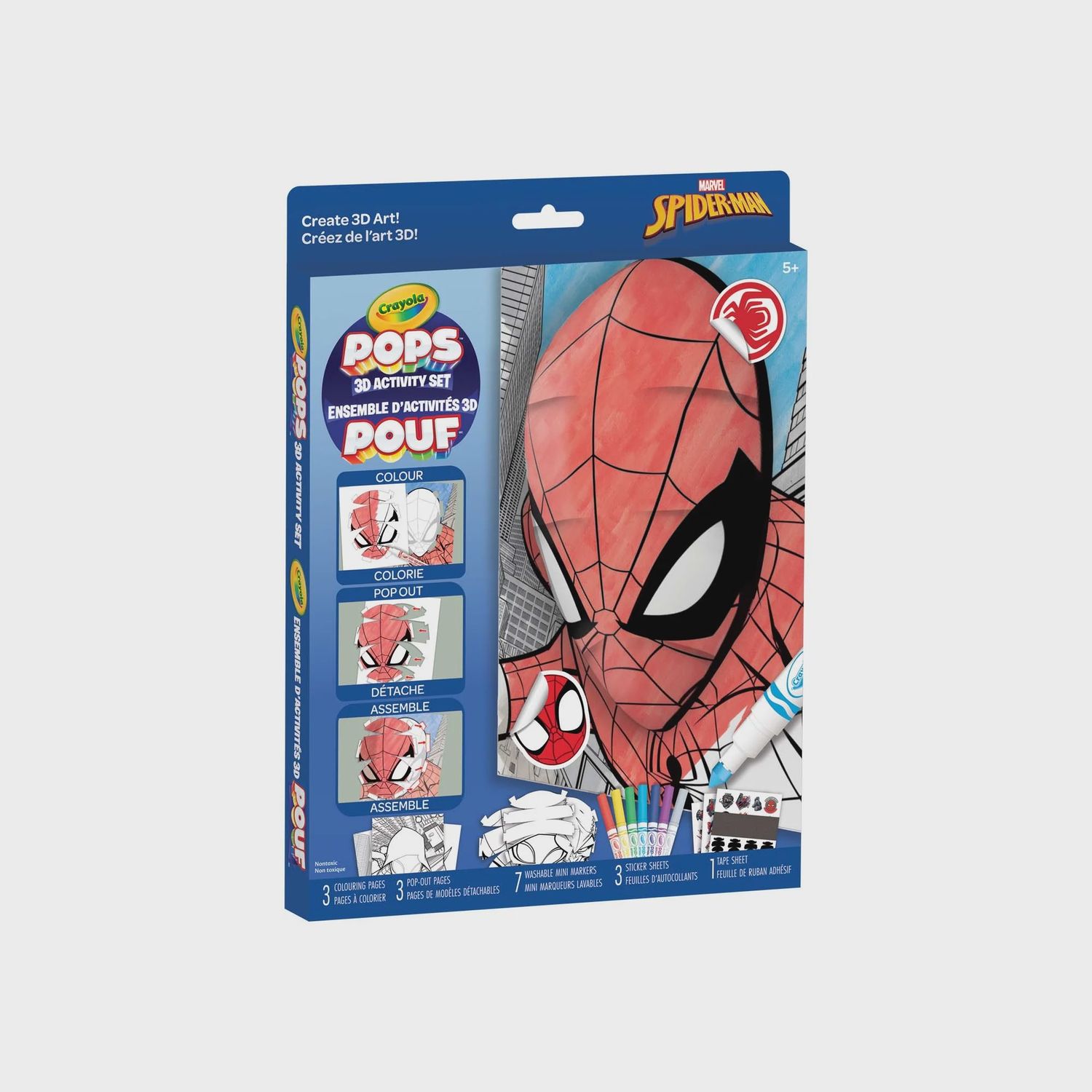 POPS 3D ART SET SPIDERMAN