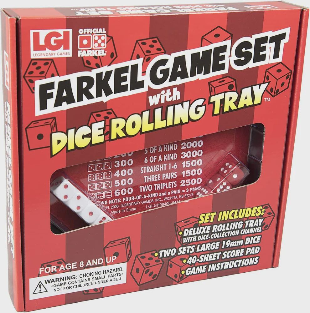 FARKEL GAME SET WITH DELUXE ROLLING TRAY