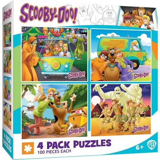 SCOOBY-DOO 4 PACK 100 PC PUZZLE