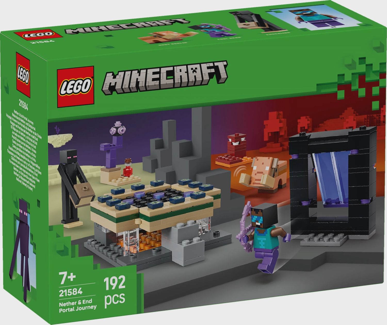 LEGO MINECRAFT NETHER &amp; END PORTAL JOURNEY 21584