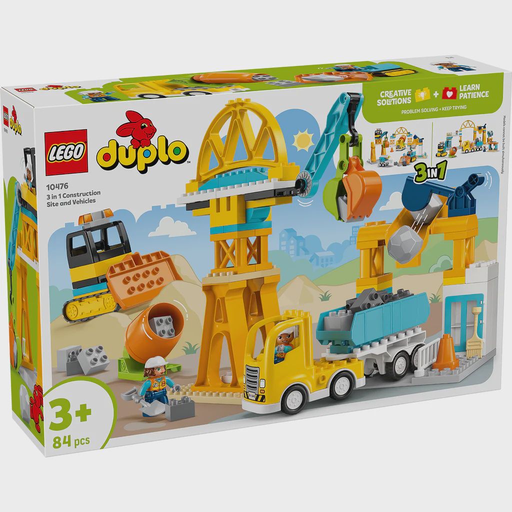 LEGO DUPLO 3 IN 1 CONSTRUCTION SITE AD VEHICLES 10476