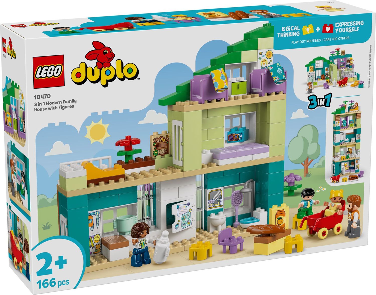 LEGO DUPLO 3 IN 1 MODERN FAMILY HOUSE WITH FIGURES 10470