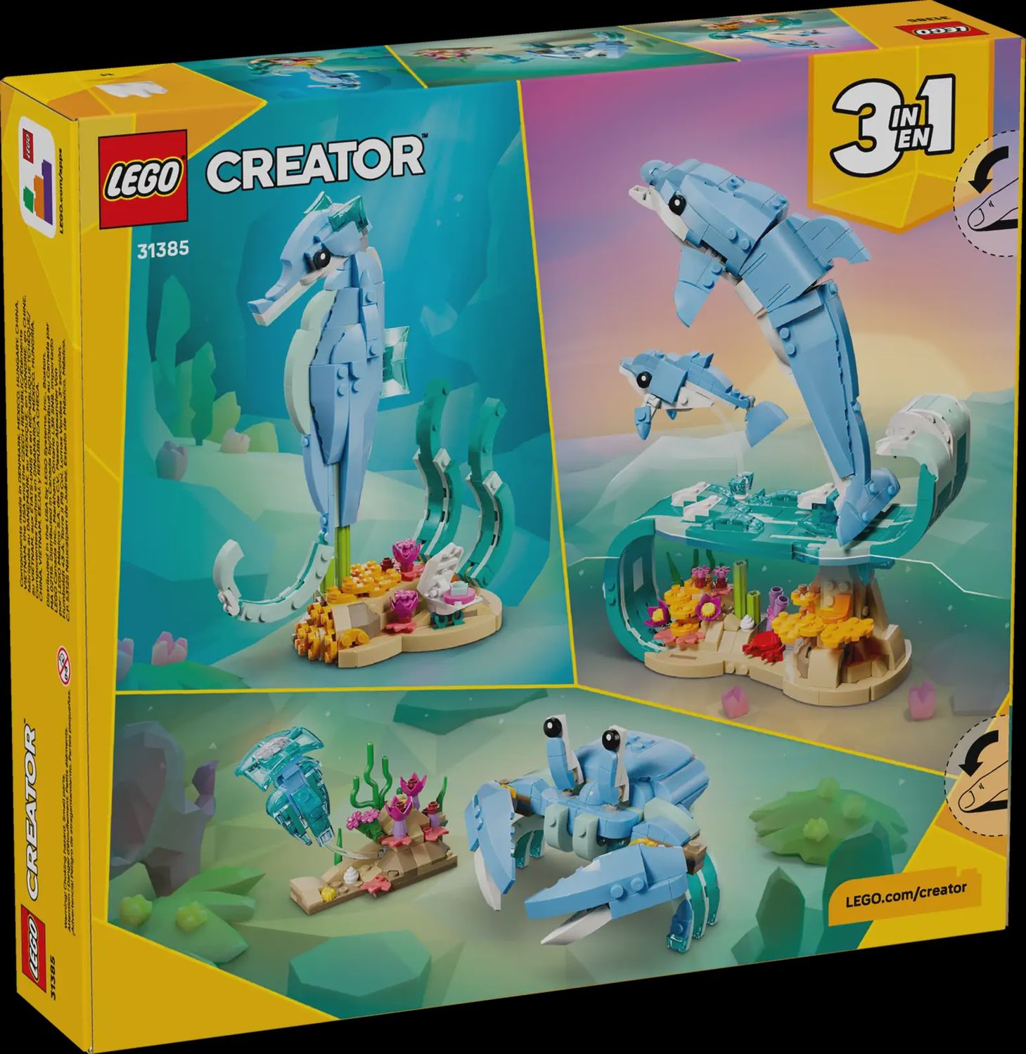 LEGO CREATOR SEA ANIMALS BEAUTIFUL DOLPHINS 31385