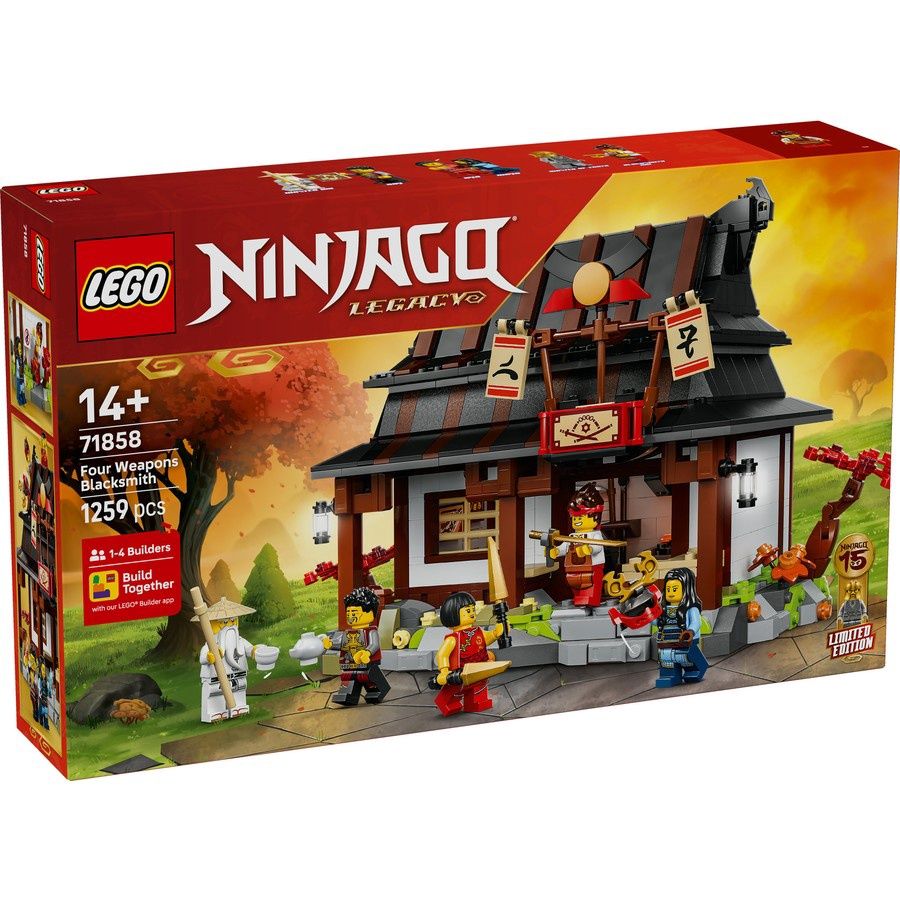 LEGO NINJAGO FOUR WEAPONS BLACKSMITH 15TH ANNIVERSARY 71858