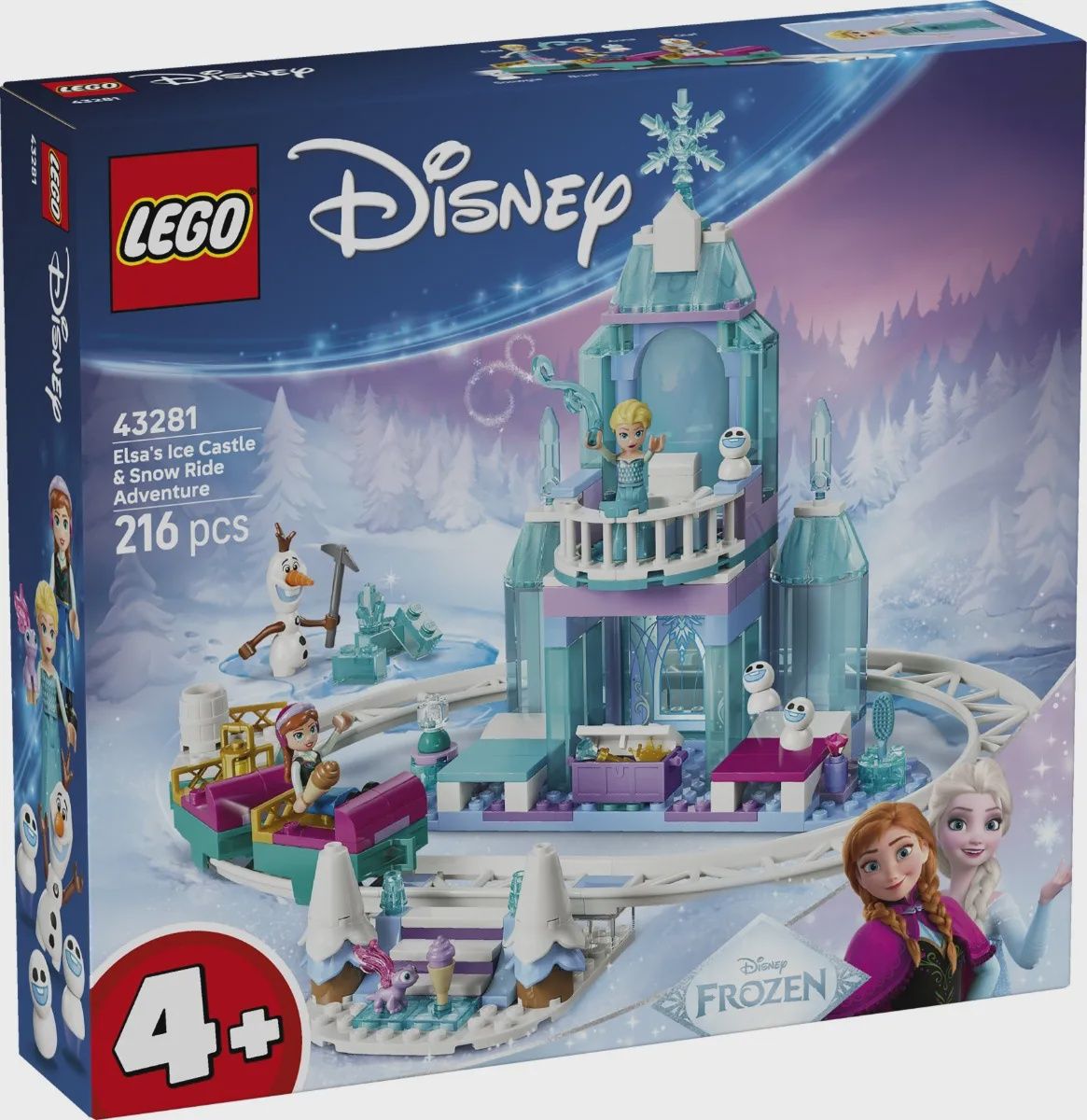 LEGO DISNEY ELSA'S ICE CASTLE &amp; SNOW RIDE ADVENTURE 43281