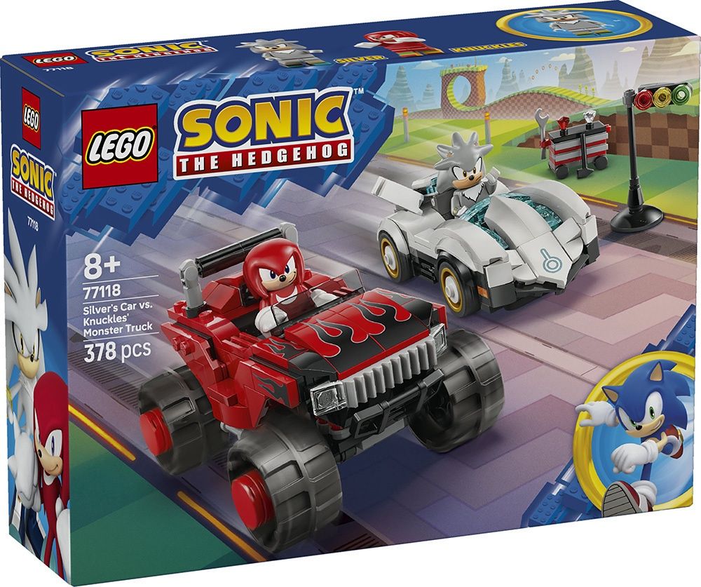LEGO SONIC SILVER'S CAR VS KNUCKLES MONSTER TRUCK 77118