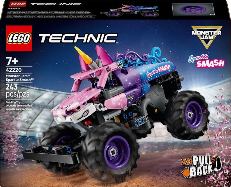LEGO TECHNIC MONSTER JAM SPARKLE SMASH PULL BACK 42220