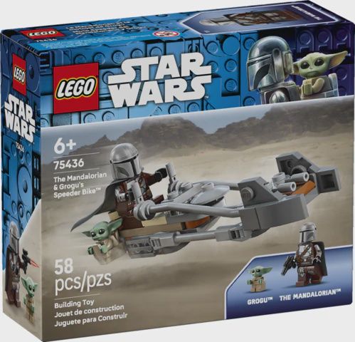 LEGO STAR WARS THE MANDALORIAN &amp; GROGU'S SPEEDER BIKE 75436