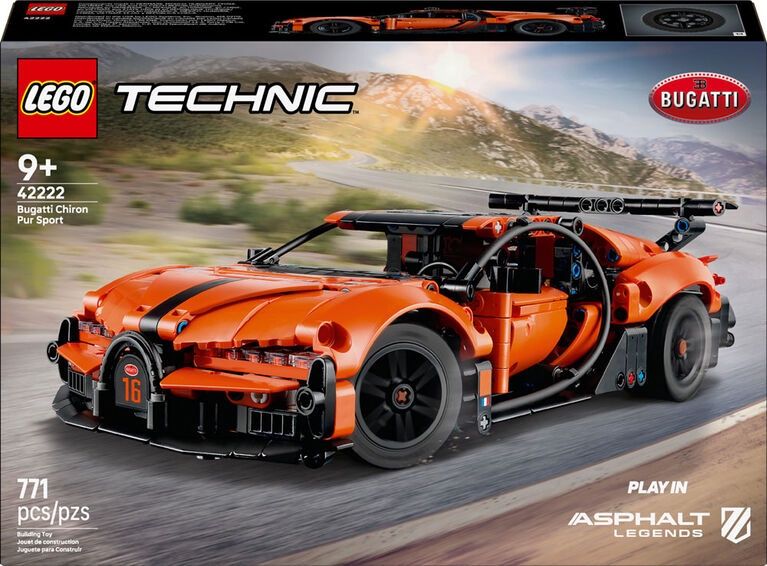 LEGO TECHNIC BUGATTI CHIRON PUR SPORT HYPERCAR 42222
