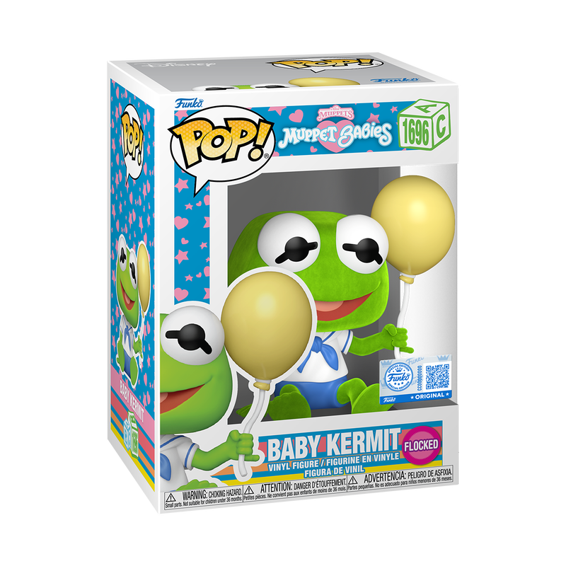 FUNKO POP! DISNEY MUPPET BABIES BABY KERMIT FLOCKED BOX LUNCH EXCLUSIVE