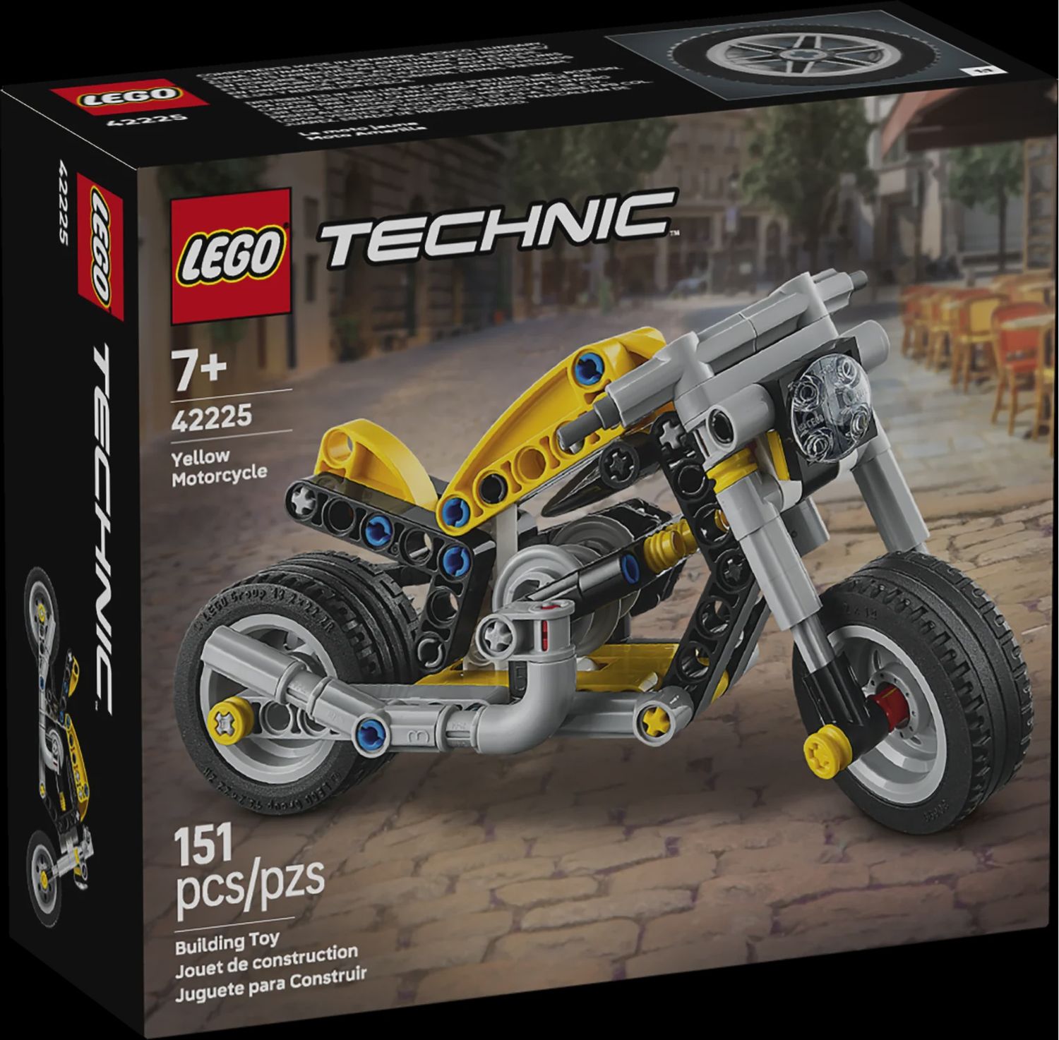 LEGO TECHNIC YELLOW MOTORCYCLE 42225