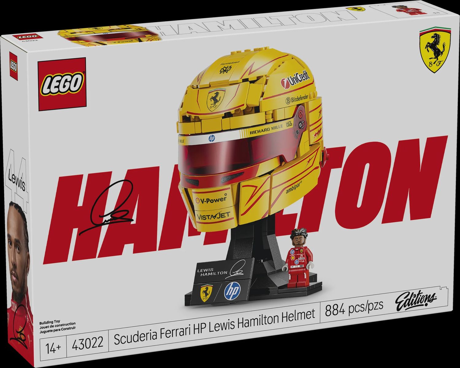 LEGO SCUDERIA FERRARI HP LEWIS HAMILTON HELMET 43022