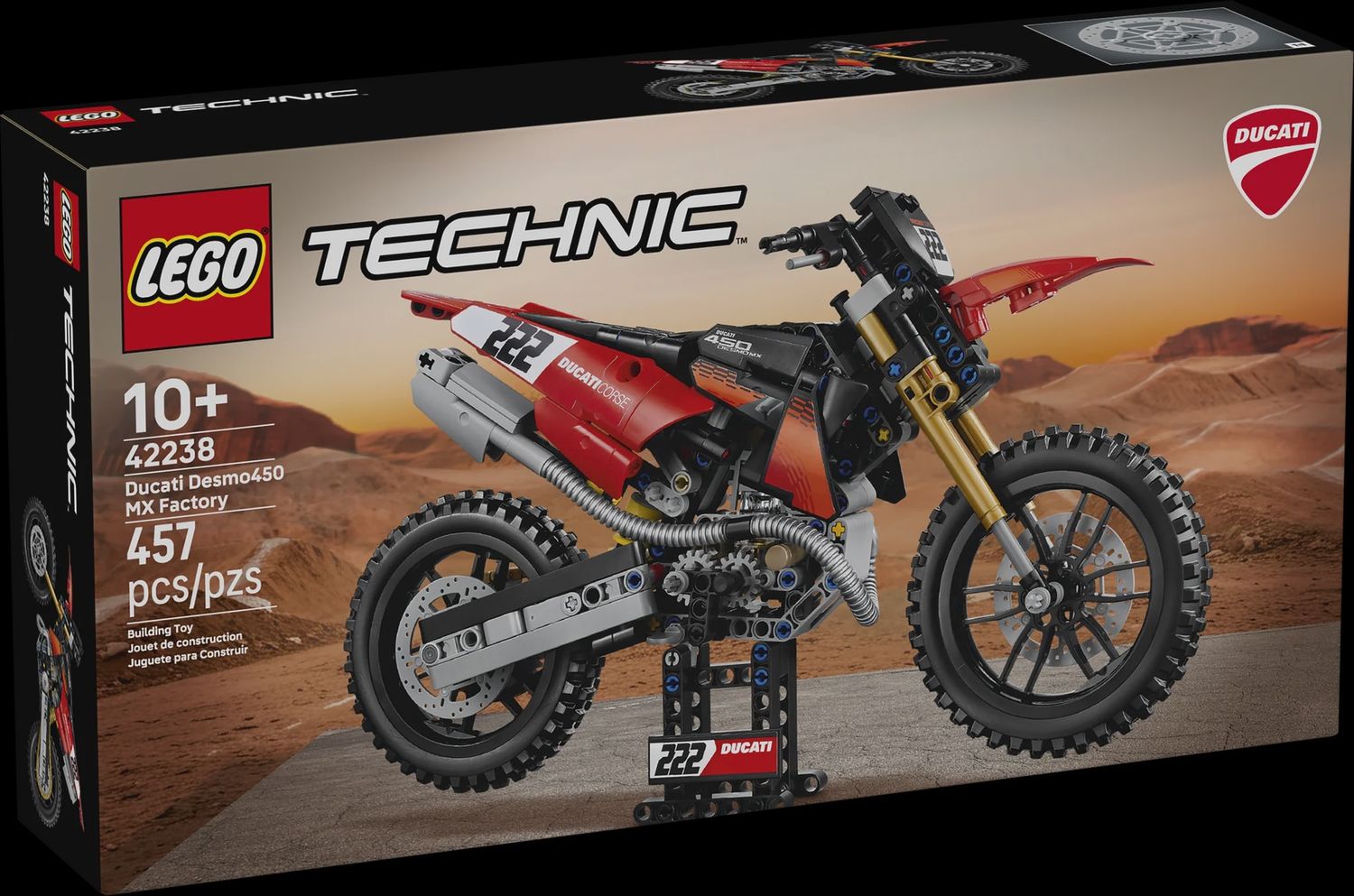 LEGO DUCATI DESMO450 MX FACTORY MOTORCYCLE 42238