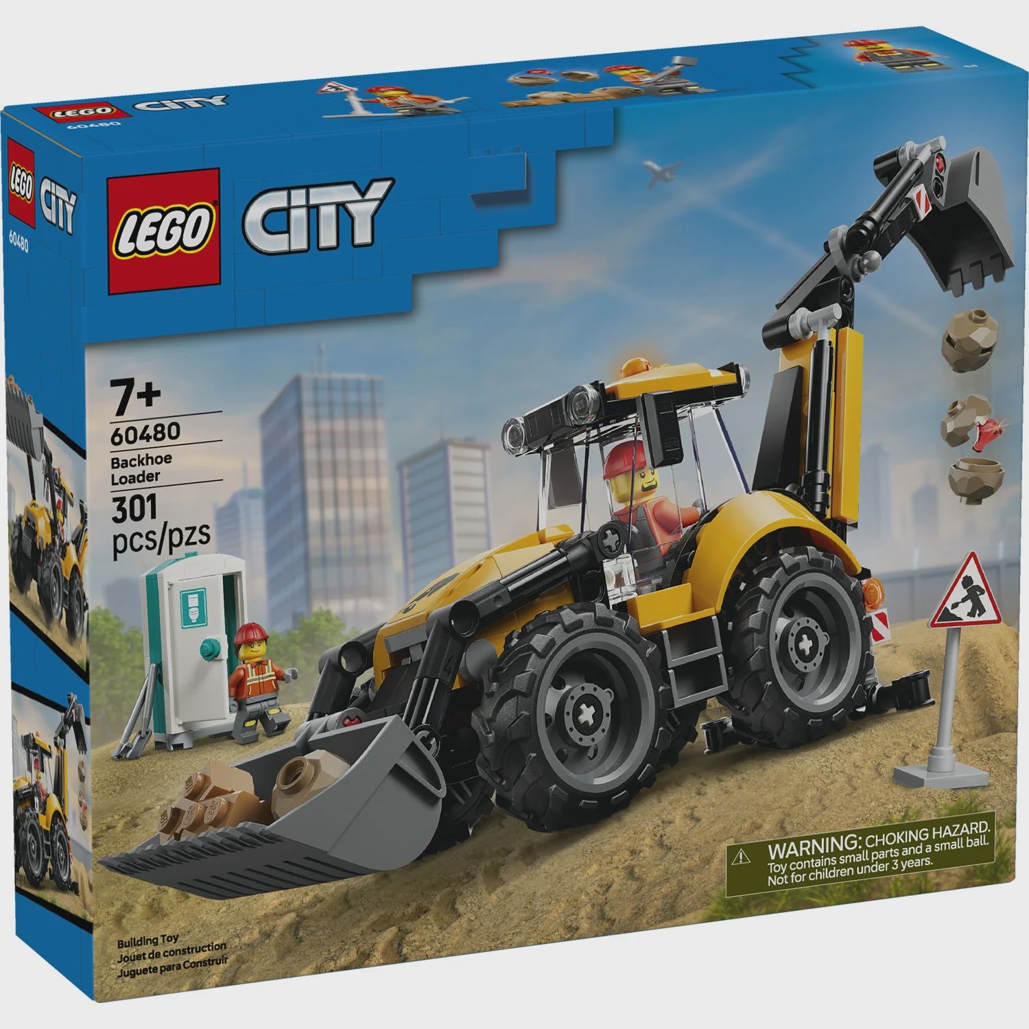 LEGO YELLOW BACKHOE LOADER 60480