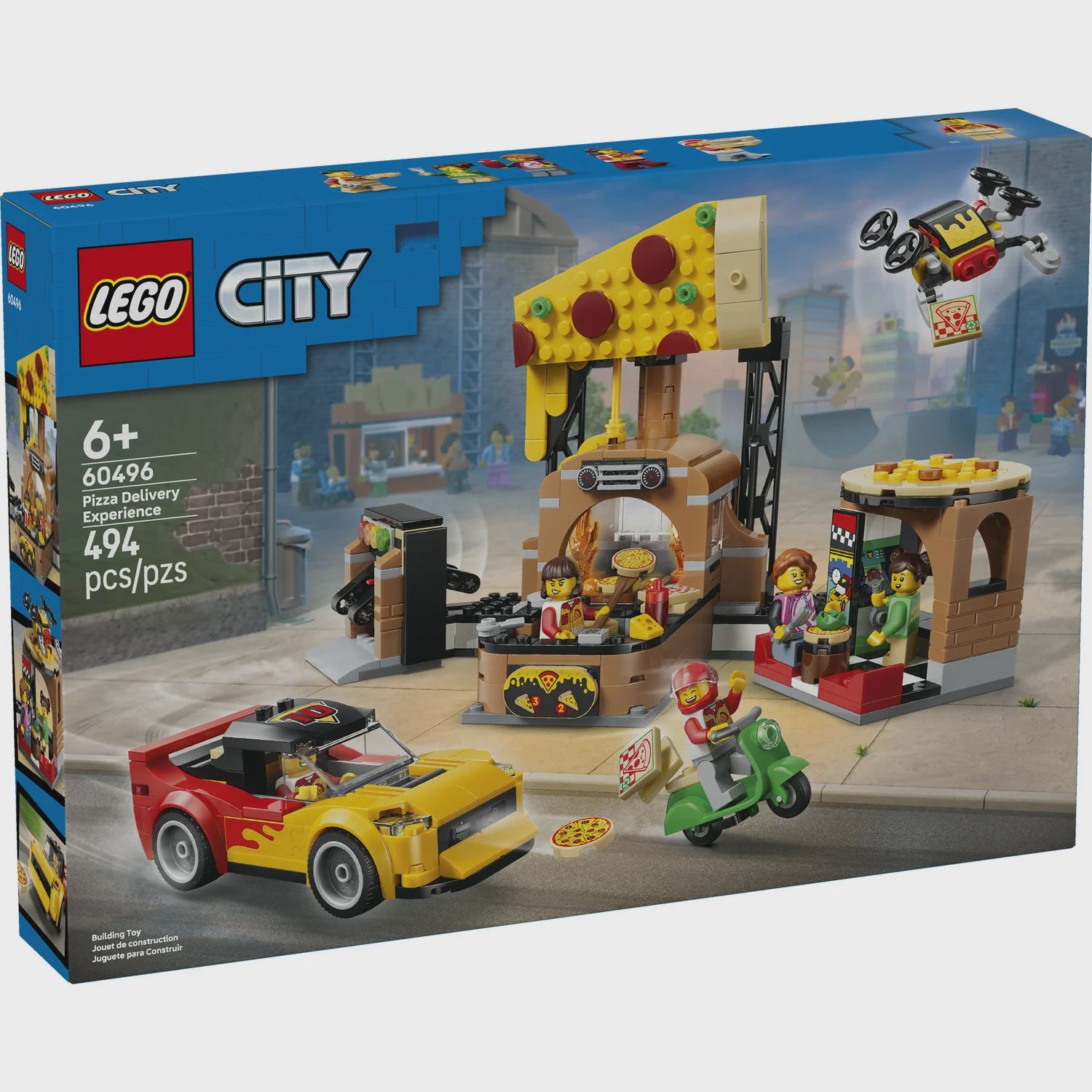 LEGO PIZZA DELIVERY EXPERIENCE WITH VEHICLES 60496