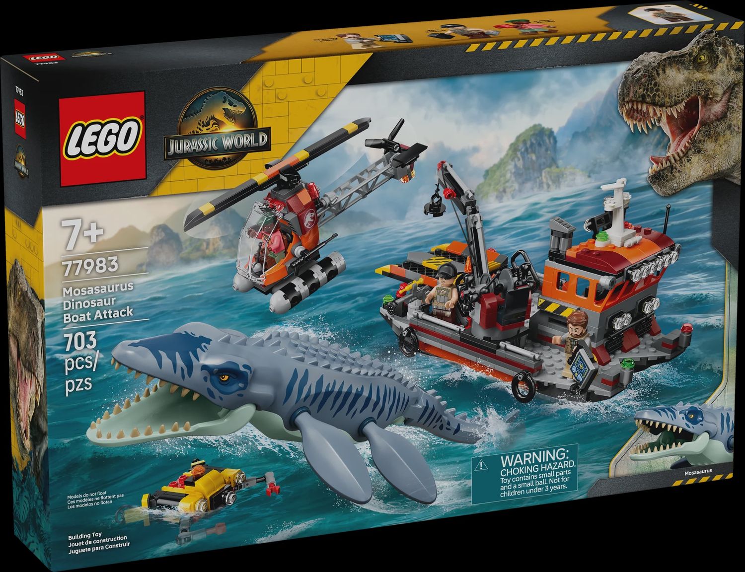 LEGO MOSASAURUS DINOSAUR BOAT ATTACK 77983