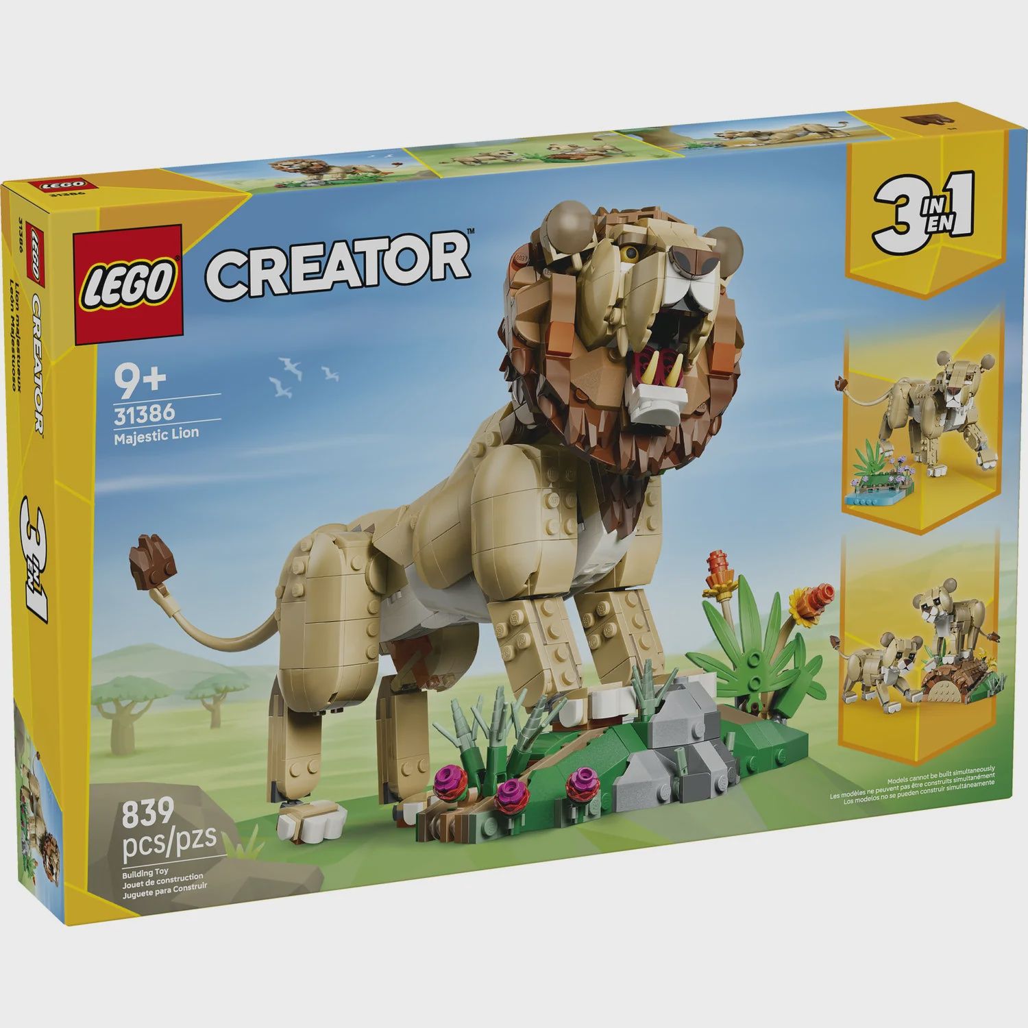LEGO WILD ANIMALS MAJESTIC LION 31386