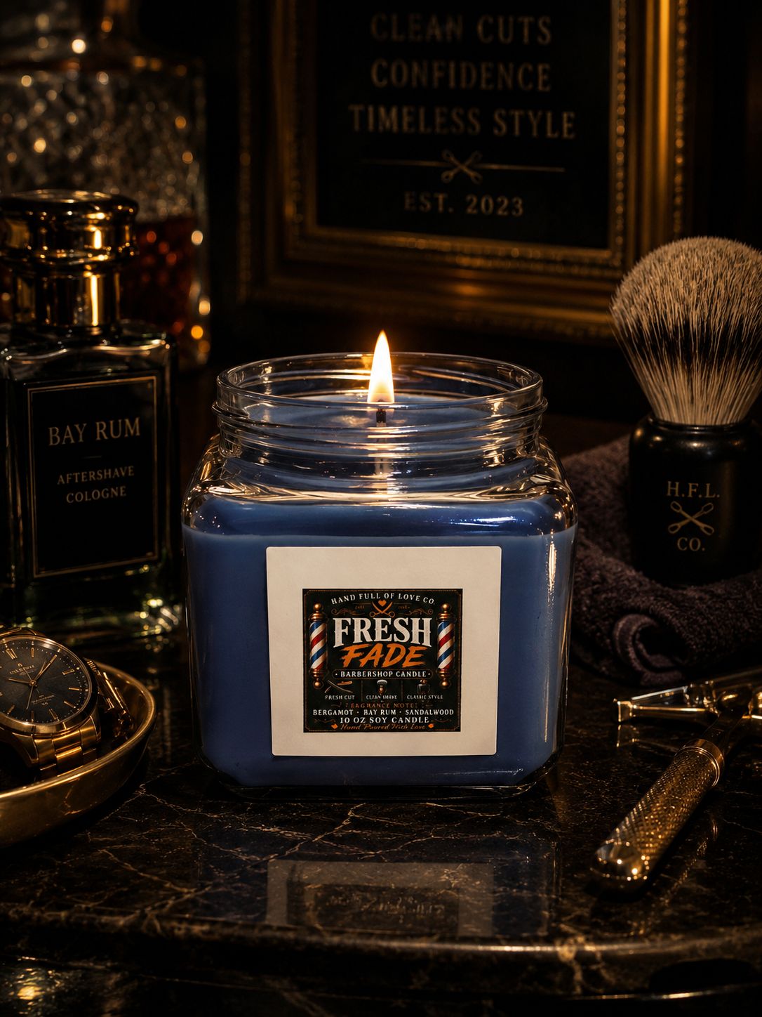 Fresh Fade Babershop Candle