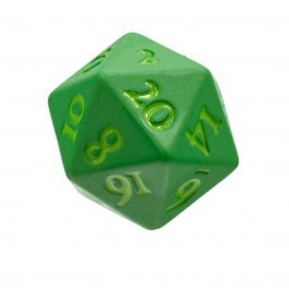 D20 Heavy Metal Dice Vivid Green