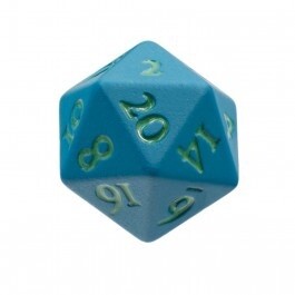 D20 Heavy Metal Dice Vivid Teal