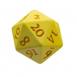 D20 Heavy Metal Dice Vivid Yellow