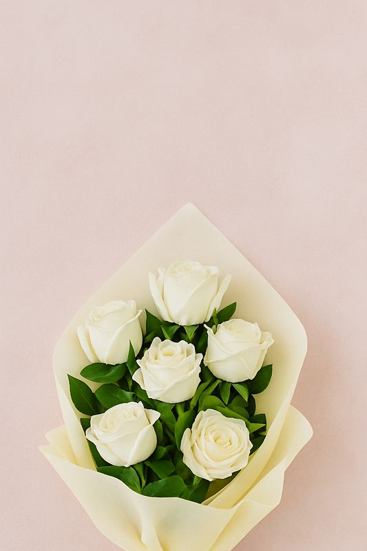 Serene White Rose Bouquet