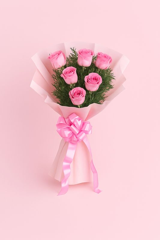 Elegant Blush Rose Bouquet
