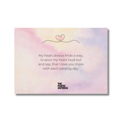 &quot;My heart always finds a way&quot; postcard