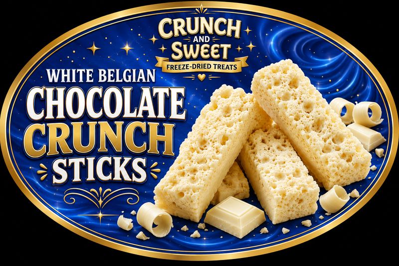 WHITE BELGIAN CHOCOLATE CRUNCH STICKS