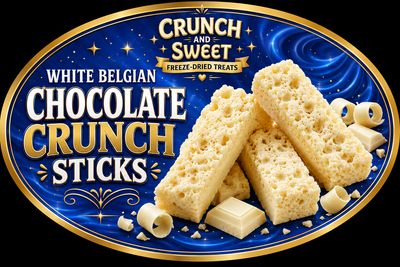 WHITE BELGIAN CHOCOLATE CRUNCH STICKS
