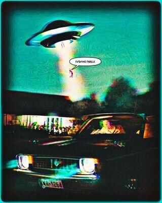 Alien Holographic Sticker