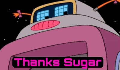 Thanks Sugar Robot Sticker