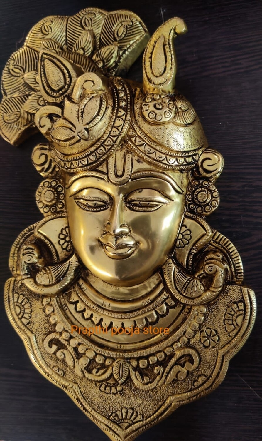 Brass Krishna face