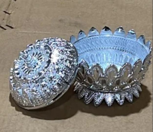 Pineapple box silver plated