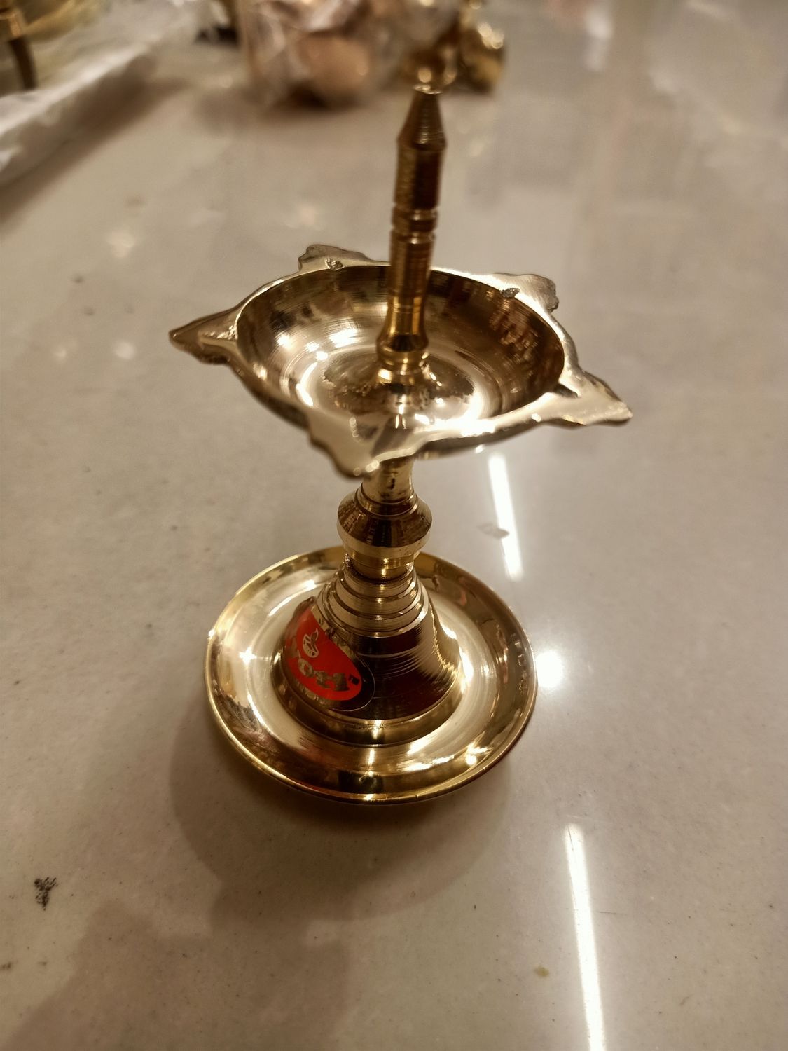 Brass diya