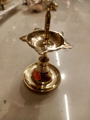 Brass diya
