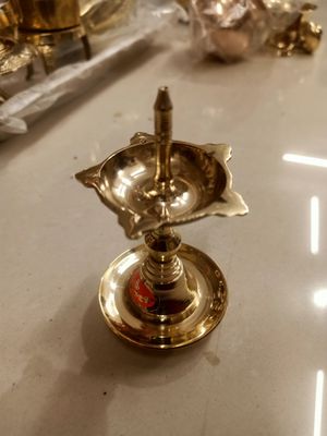 Brass diya